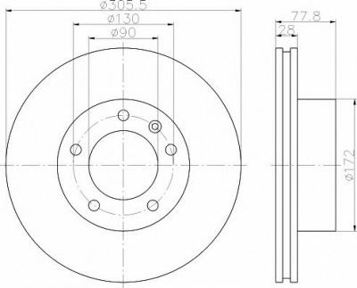 HELLA PAGID 8dd355108931 -  Тормозной диск